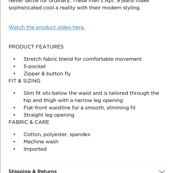 APT. 9 men’s Jeans - Picture 2 of 2